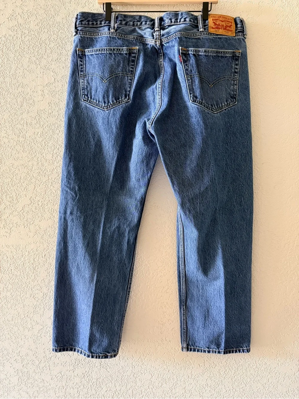 LEVIS Men’s 505 Denim Straight Jeans 100% Cotton Size 42X30